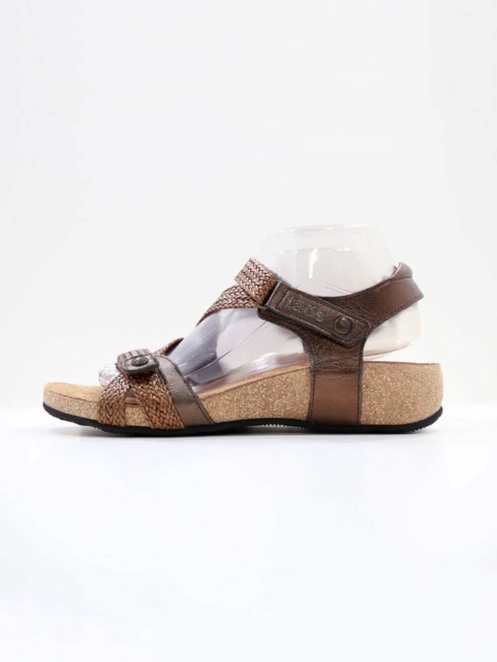 Taos Trulie Brown Leather Strappy Adjustable Mini Wedge Sandals - 9/EU 40 NWOB